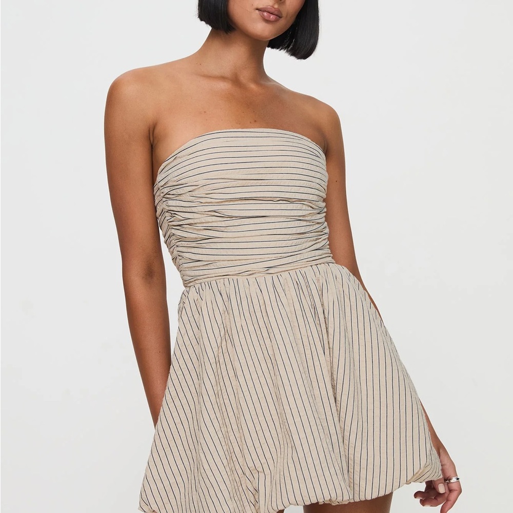 Princess Polly Beige Strapless Dress